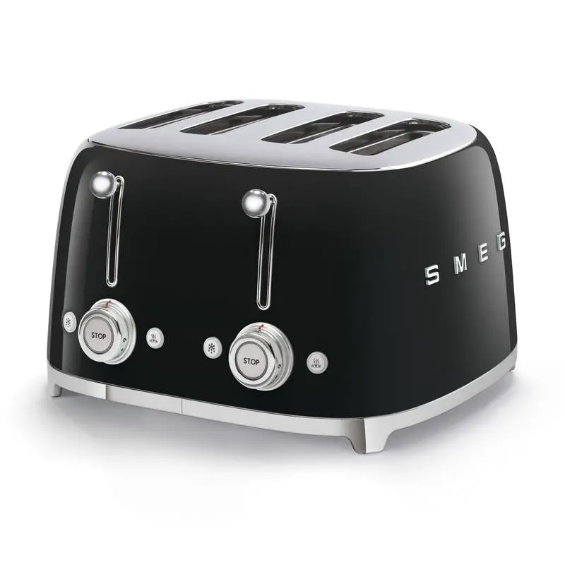 Smeg Tsf03Bluk Black Four-Slice Retro Toaster 1