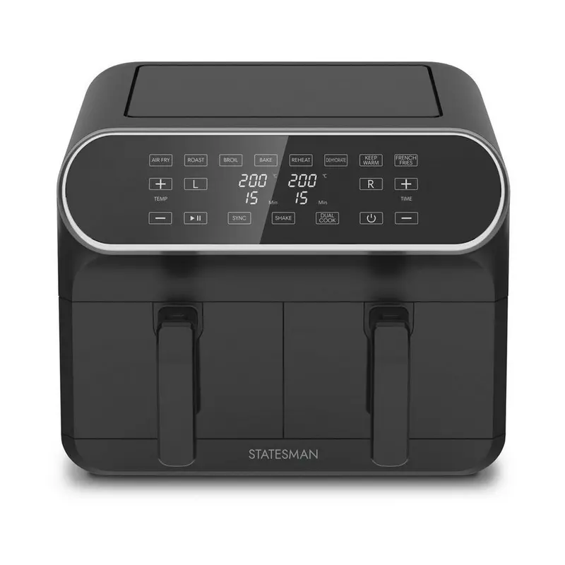 Statesman Skaf08017Bk Black Digital Dual-Zone Air Fryer 1