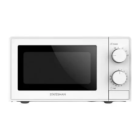 Statesman Skms0720Mpw Compact Single Microwave Oven – White, 20L Capacity 1