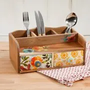 The Pioneer Woman 10.63" Flatware Organizer Caddy 1
