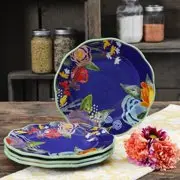 The Pioneer Woman Celia Blue Salad Plates – Set Of 4 (8.75" Diameter) 1