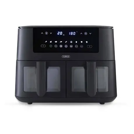 Tower T17151 Vortx Vizion 8L Dual-Basket Digital Air Fryer – Sleek Black Design 1