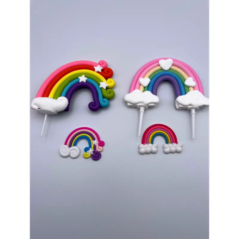 Vibrant Rainbow-Themed Cake Toppers 1