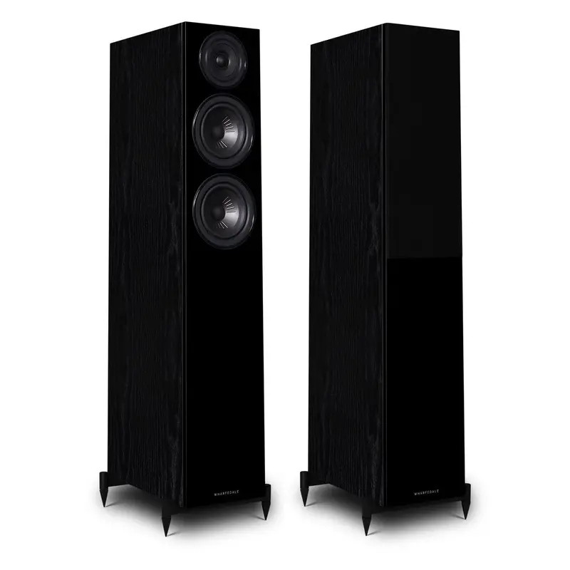 Wharfedale Diamond 12.3 Oak Or Black Floorstanding Speaker Pair 1