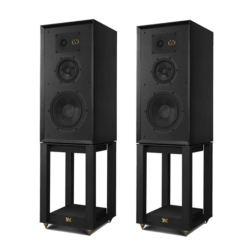 Wharfedale Super Linton Heritage Black Oak Standmount Speakers With Matching Stands 1