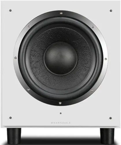Wharfedale Sw10 Active Subwoofer – Front-Firing Driver & Room-Adaptive Eq – Gloss White Finish 1