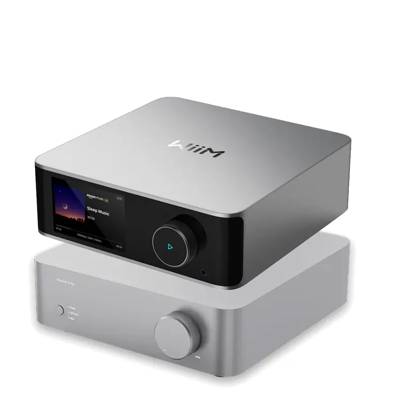Wiim Vibelink Amp – Stereo Power Amplifier With Integrated Ultra Streaming Platform (Silver) 1