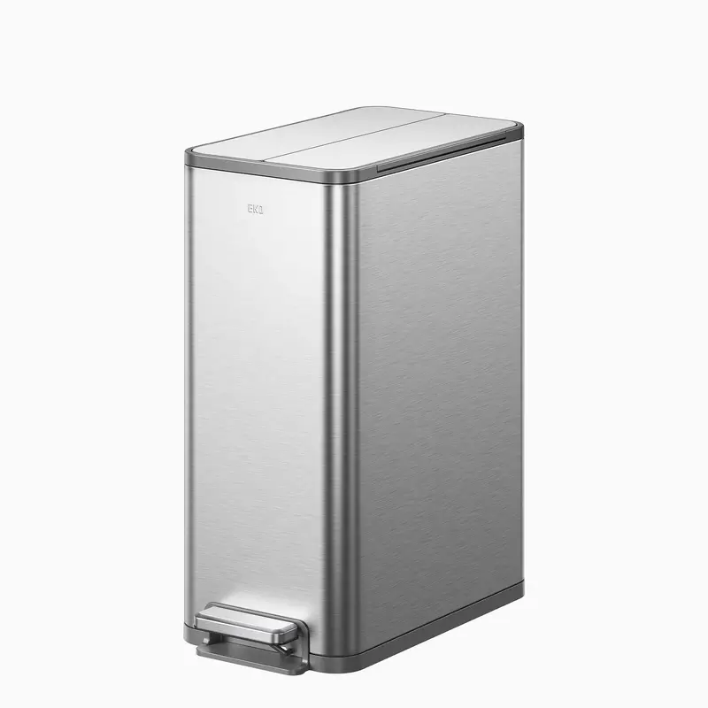 X-Wing Slim 50-Liter (13.2-Gallon) Step-Operated Trash Can With Dual-Wing Lid 1