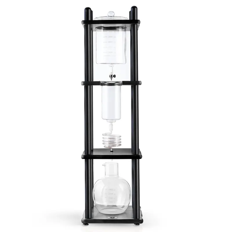 Yama Glass 100 Oz Black-Framed Cold Brew Tower (25 Cup) 1