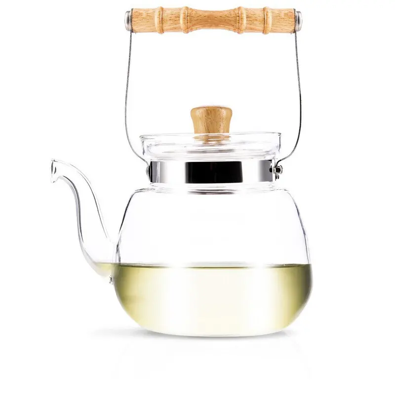 Yama Glass 40 Oz Chinese-Style Water Kettle – Traditional Design, Borosilicate Glass 1