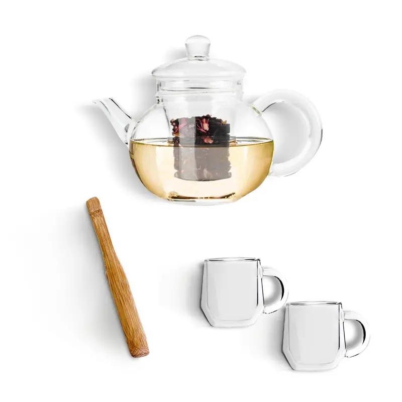 Yama Glass Blooming Teapot With Integrated Infuser – 32 Oz Tea Brewing Kit 1