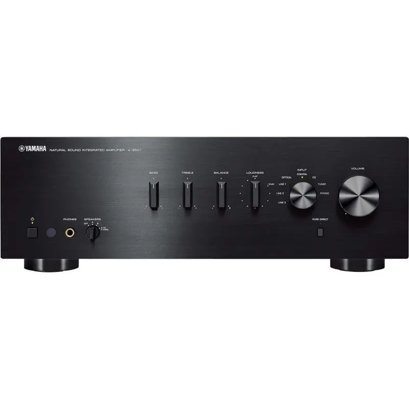Yamaha As-501 Integrated Amplifier – High-Current Output & Phono Input – Sleek Black Finish 1