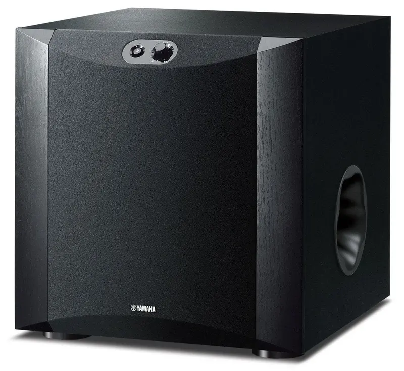 Yamaha Nssw300Bl Twisted Flare Port Subwoofer — Sleek Black Finish 1